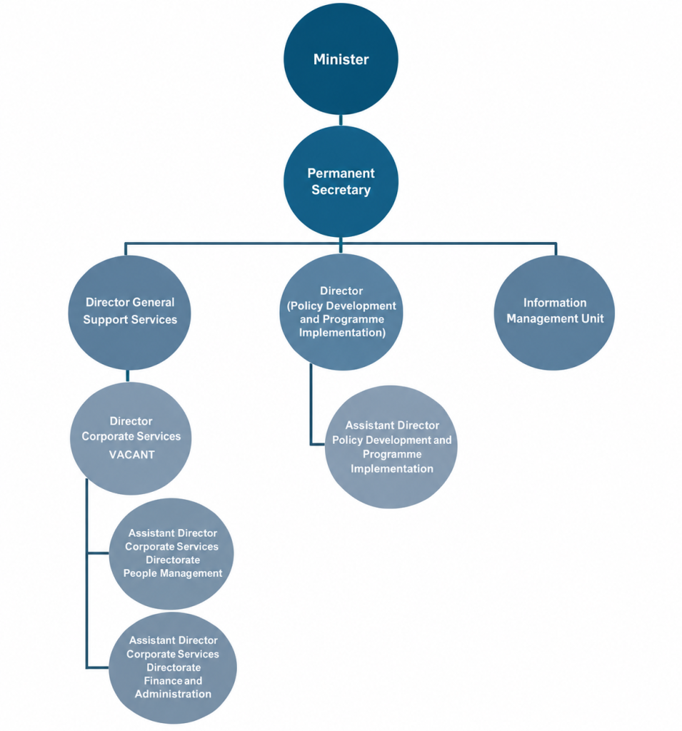 Ministry for Tourism organisation chart